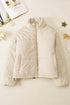 Zip Up Drawstring Hem Puffer Coat